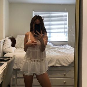 Sheer white tank top